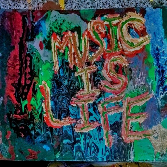 One of a kind abstract artwork☮️ - Picture 1 of 1